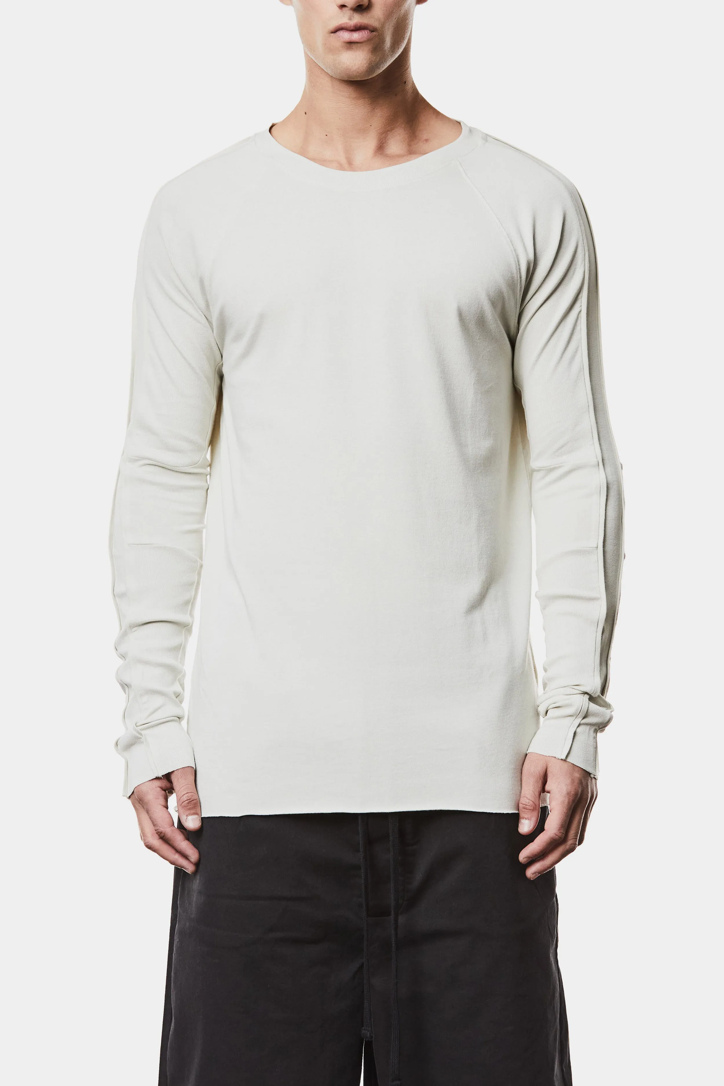 Piped seams long sleeve tee, Dune