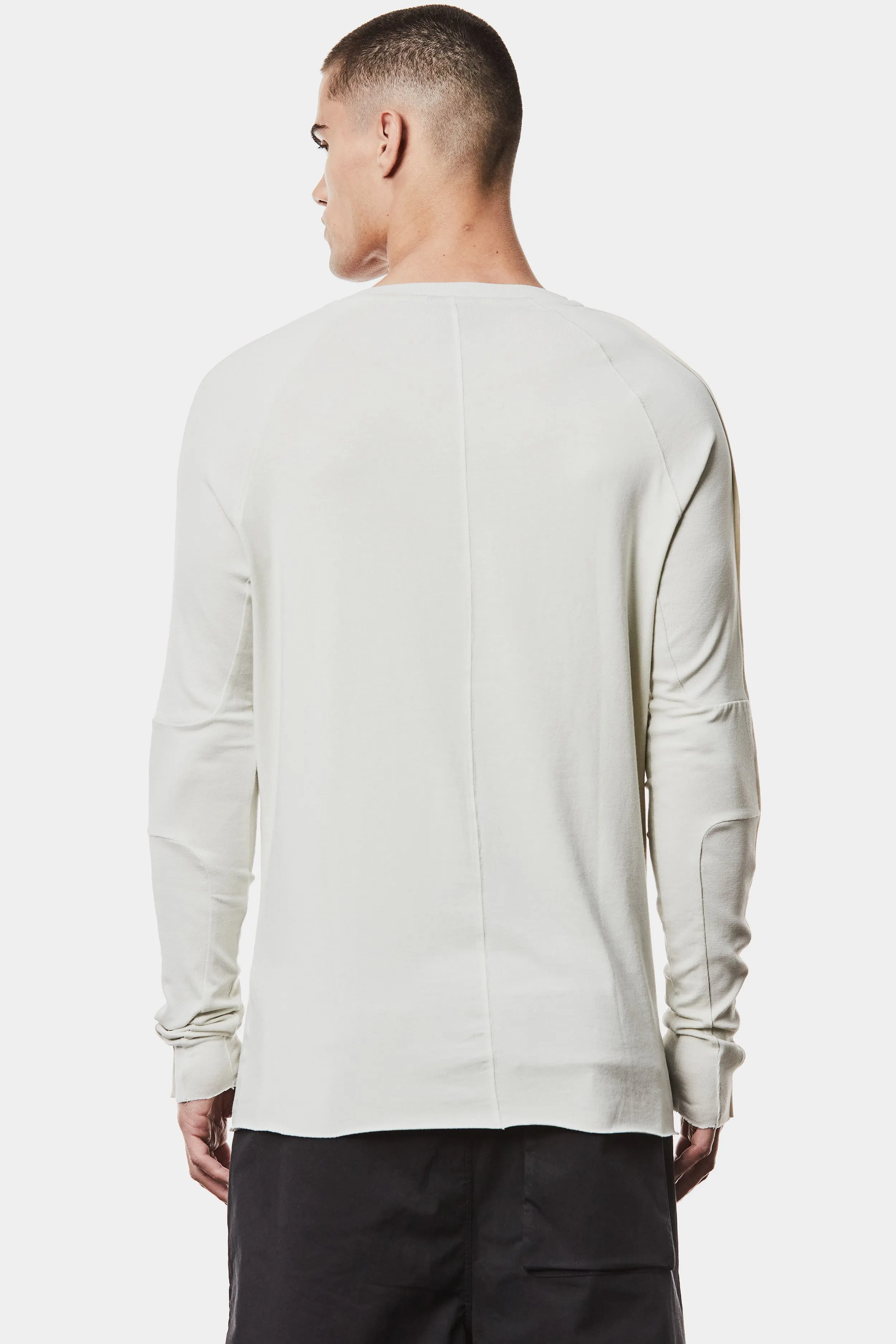 Piped seams long sleeve tee, Dune