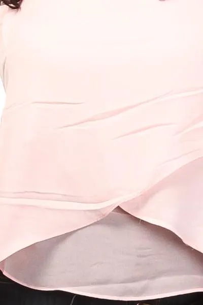Plus Size Layered Chiffon Blouse