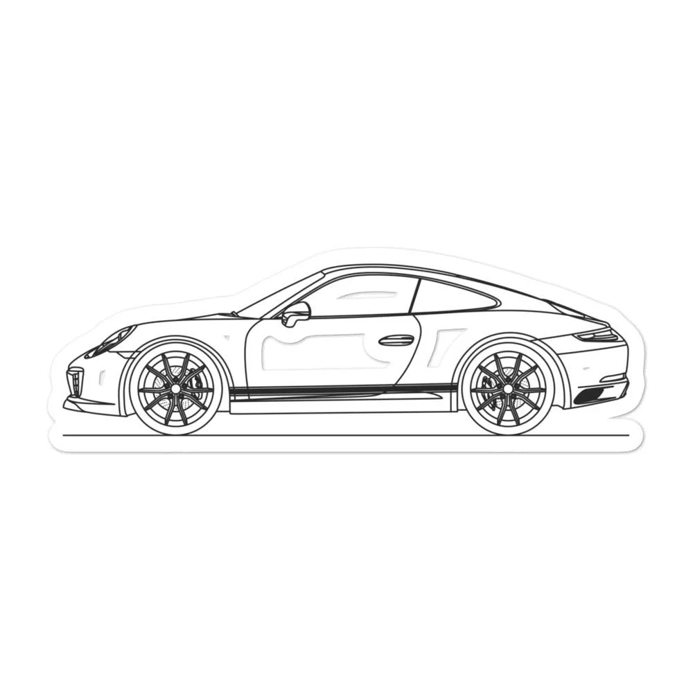 Porsche 911 991.2 Carrera T Outline Sticker