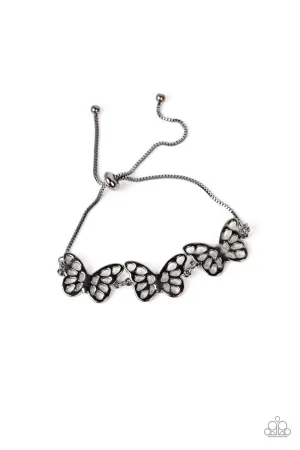 Put a WING on It - Black Bracelet