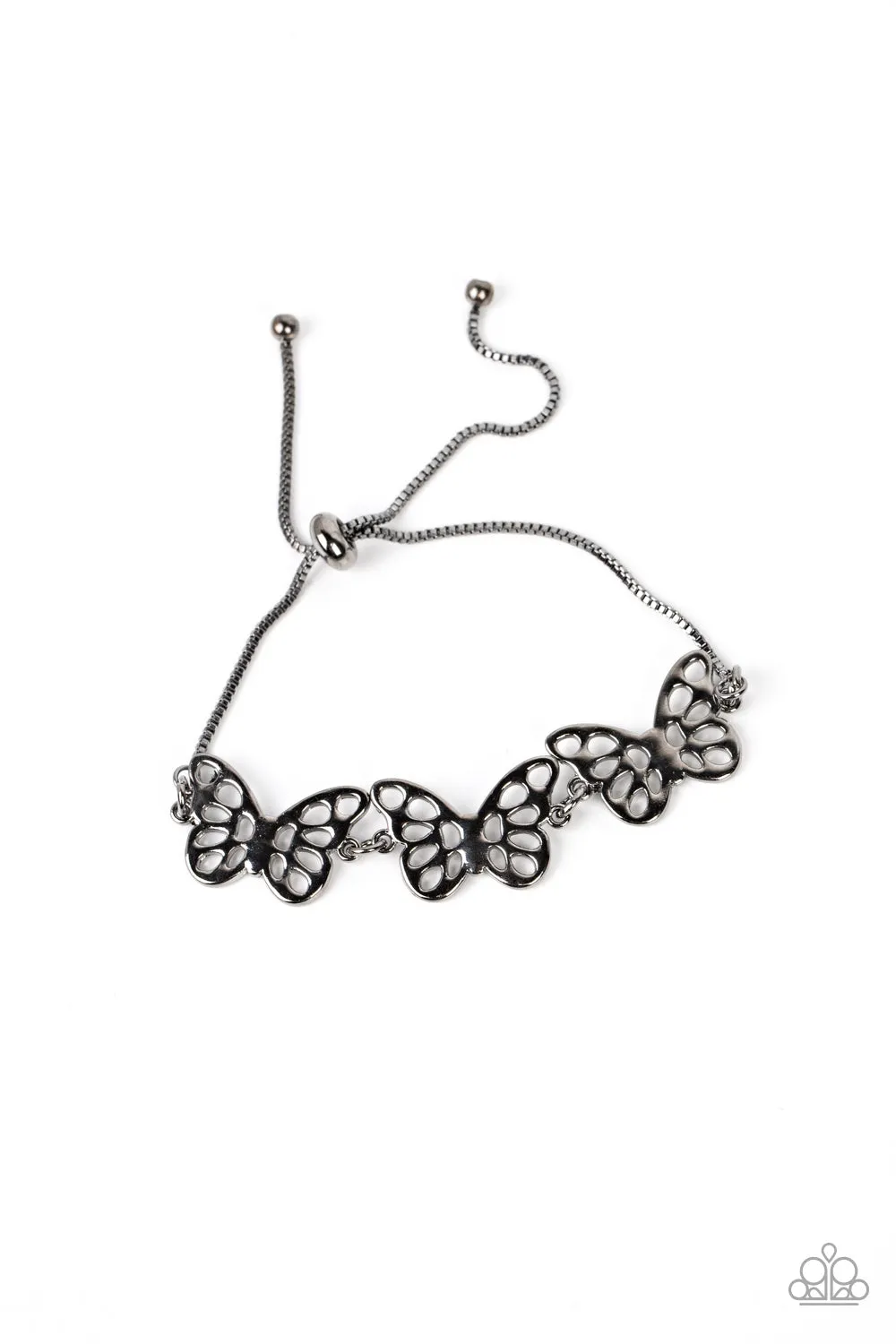 Put a WING on It - Black Bracelet