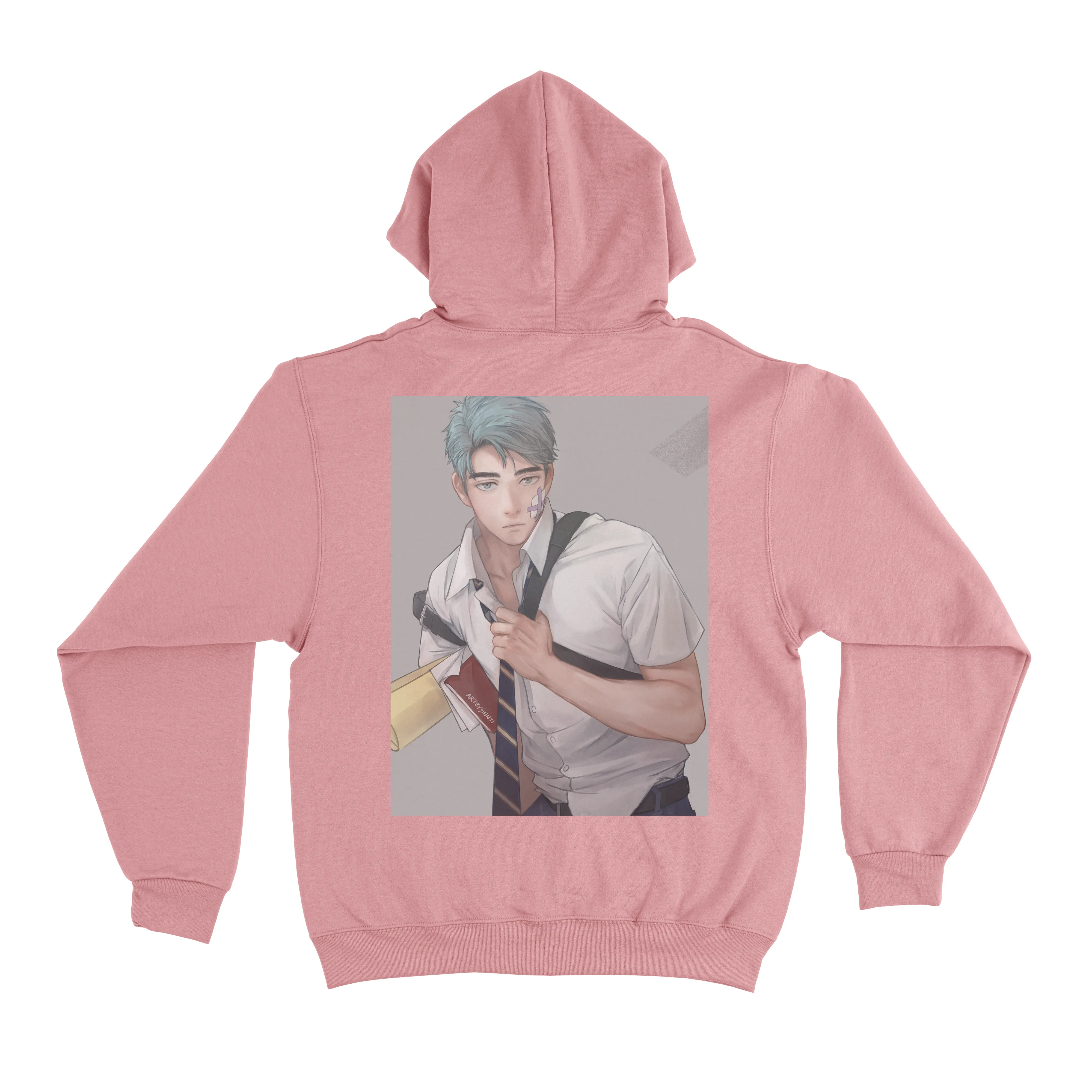 "1998" Fleece Hoodie Light Pink