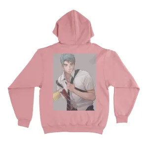 "1998" Fleece Hoodie Light Pink