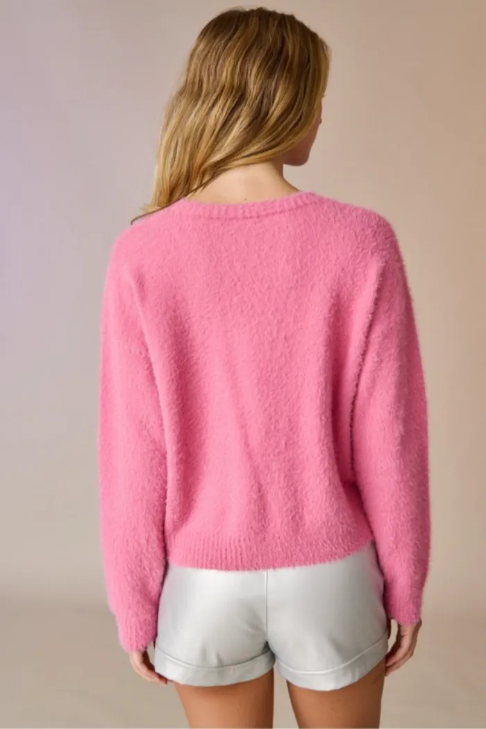 "Delilah" Pearl Bow Sweater