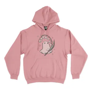 "Ghost of the Valley" Fleece Hoodie Light Pink