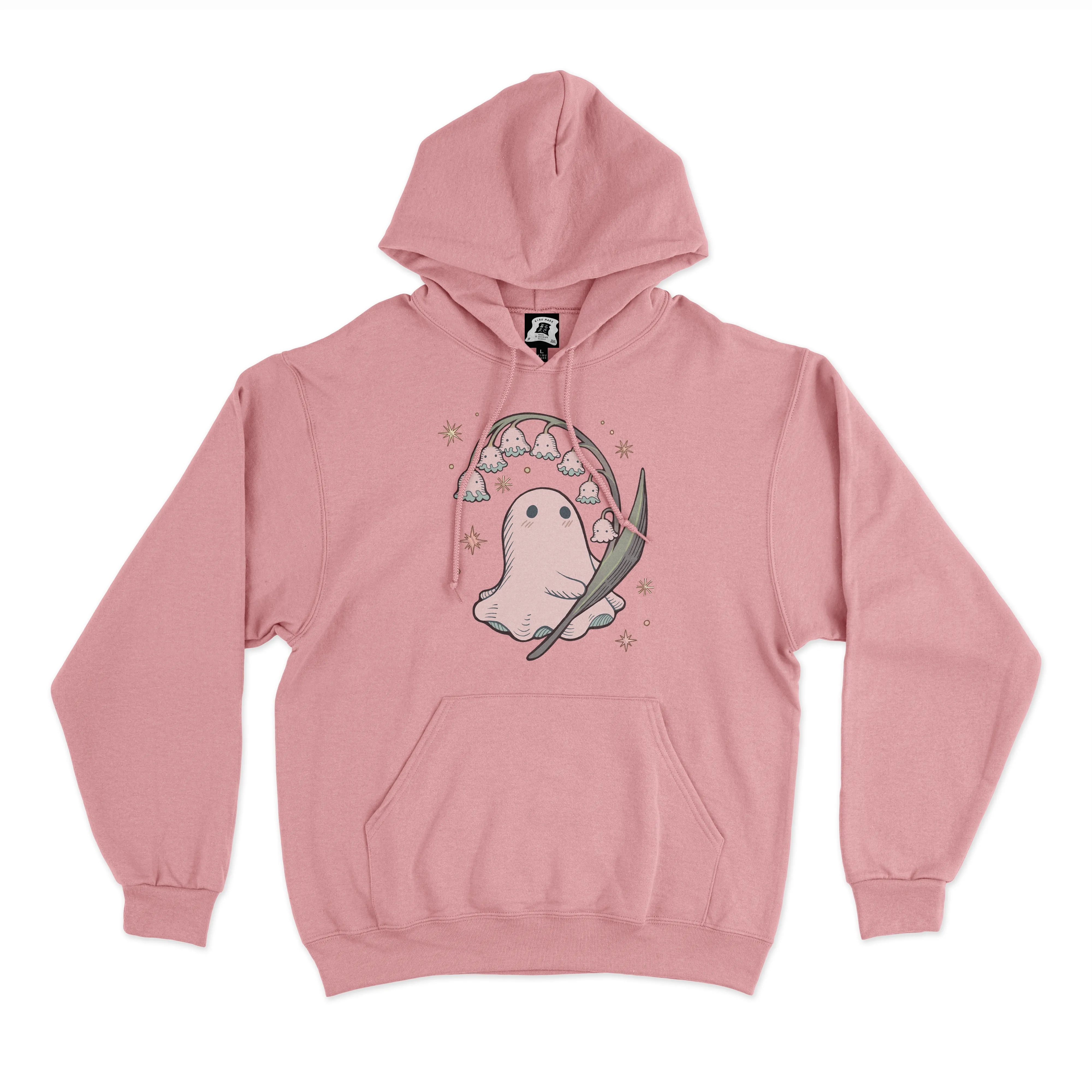 "Ghost of the Valley" Fleece Hoodie Light Pink