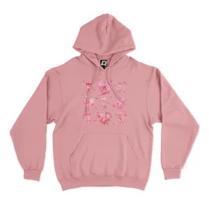 "Happy Holislay" Basic Hoodie Beige/Light Pink