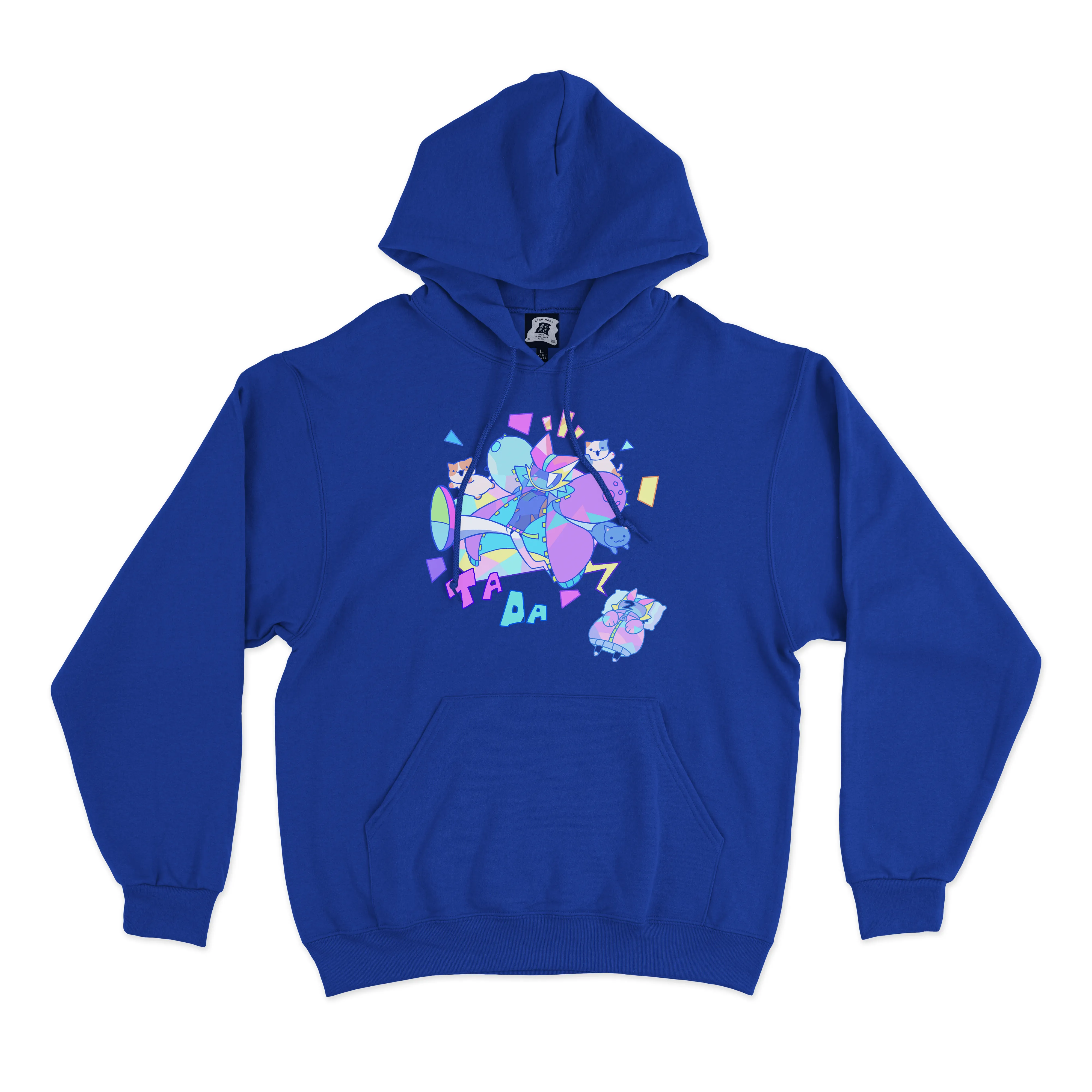 "TADA CatGuy" Basic Hoodie Cobalt Blue/Light Pink