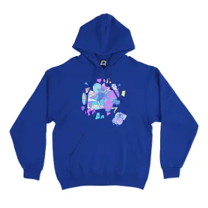 "TADA CatGuy" Basic Hoodie Cobalt Blue/Light Pink