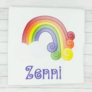 Rainbow Swirl Sketch Name Shirt