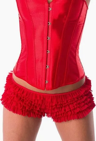 Red Ruffle Boy Shorts W/ Bow