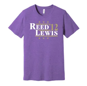 Reed & Lewis '12 - Baltimore Football Legends Political Campaign Parody T-Shirt - Hyper Than Hype Shirts