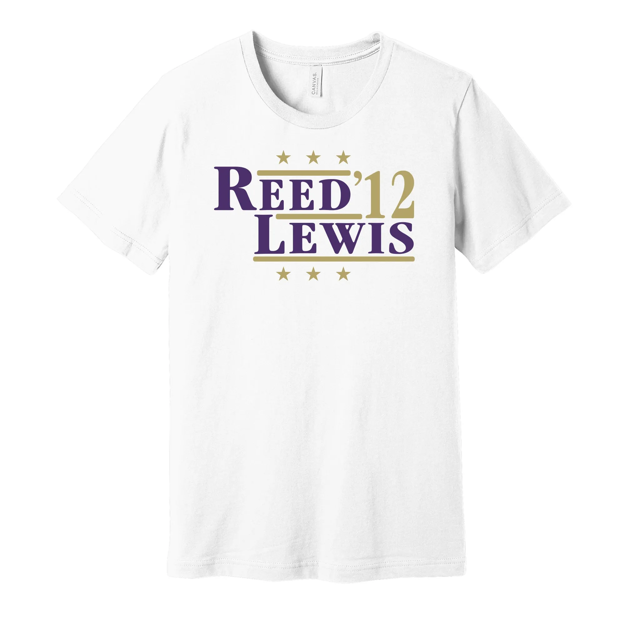 Reed & Lewis '12 - Baltimore Football Legends Political Campaign Parody T-Shirt - Hyper Than Hype Shirts