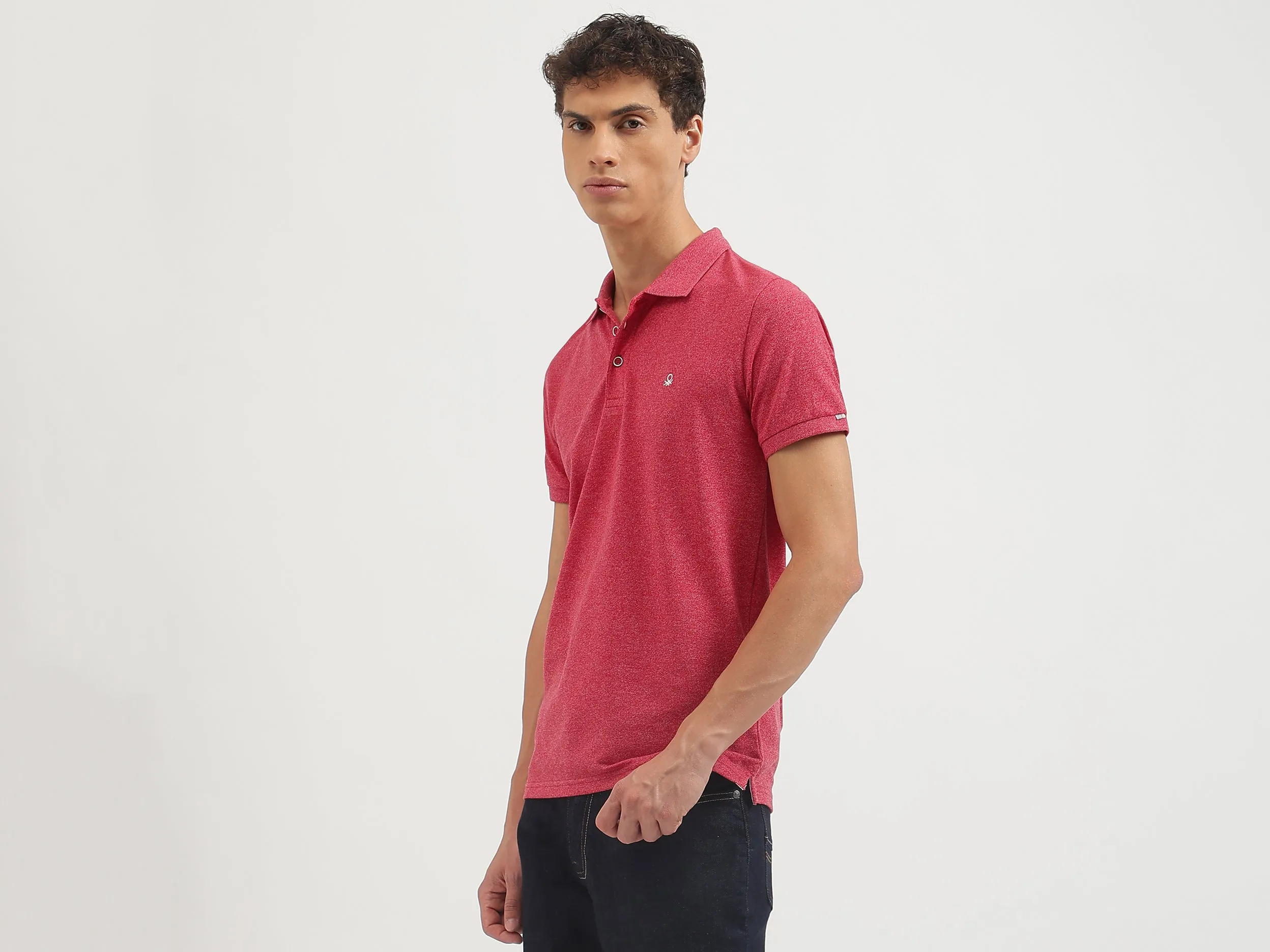 Regular Fit Collared Solid Polo T-Shirt