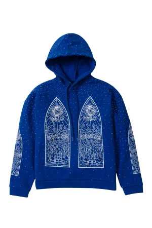 RHINESTONE HOODED PULLOVER