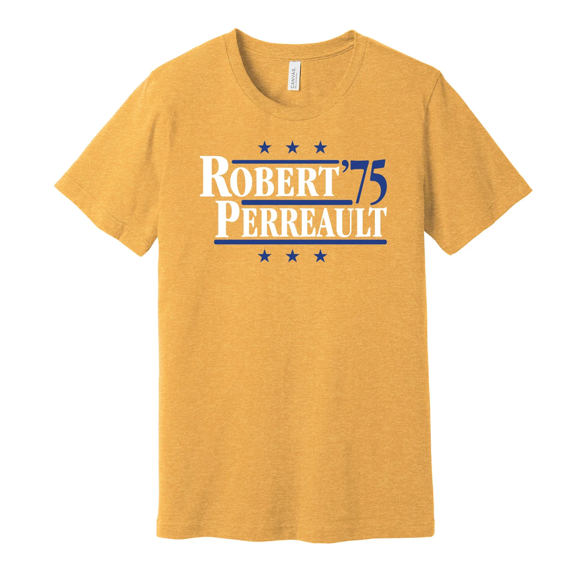 Robert & Perreault '75 - Buffalo Hockey Legends Political Campaign Parody T-Shirt - Hyper Than Hype Shirts