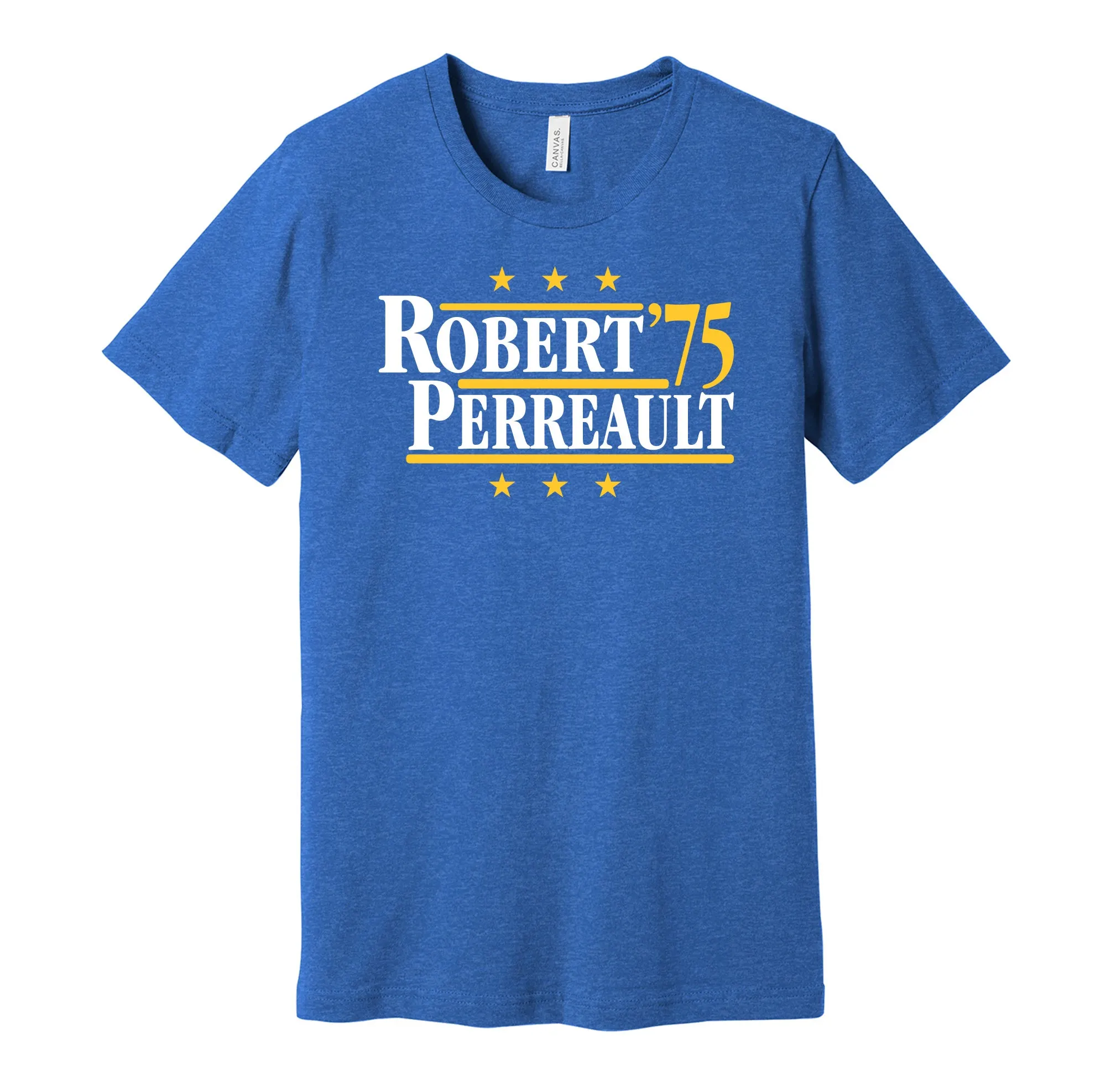 Robert & Perreault '75 - Buffalo Hockey Legends Political Campaign Parody T-Shirt - Hyper Than Hype Shirts