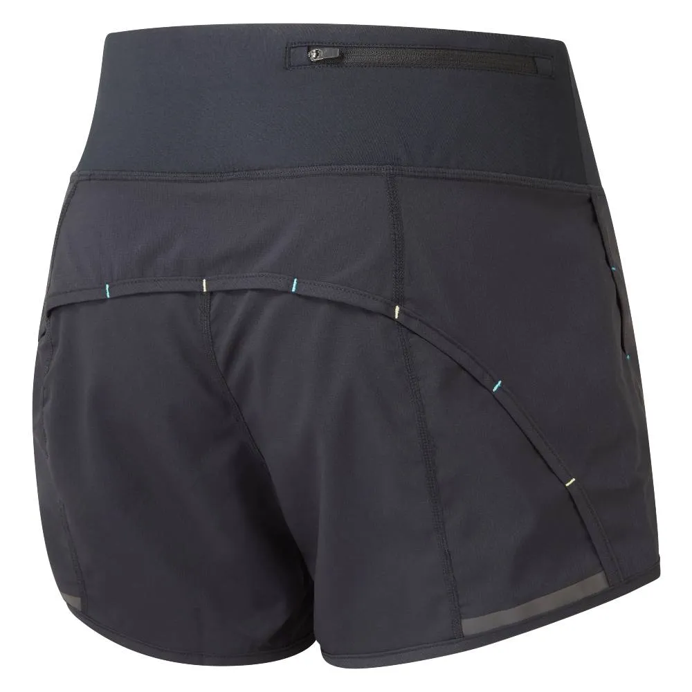 Ronhill Tech 4.5" Short (Womens) - Black/Aquamint