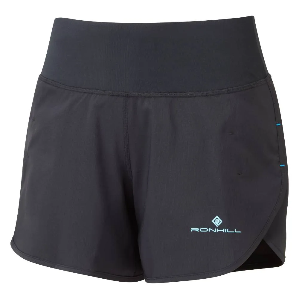 Ronhill Tech 4.5" Short (Womens) - Black/Aquamint