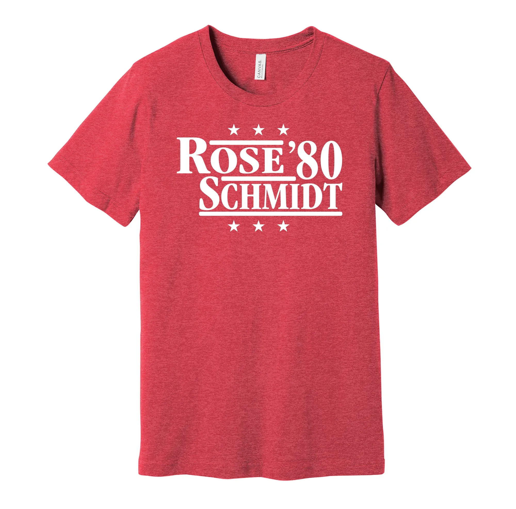 Rose & Schmidt '80 - Philadelphia Baseball Legends Political Campaign Parody T-Shirt - Hyper Than Hype Shirts