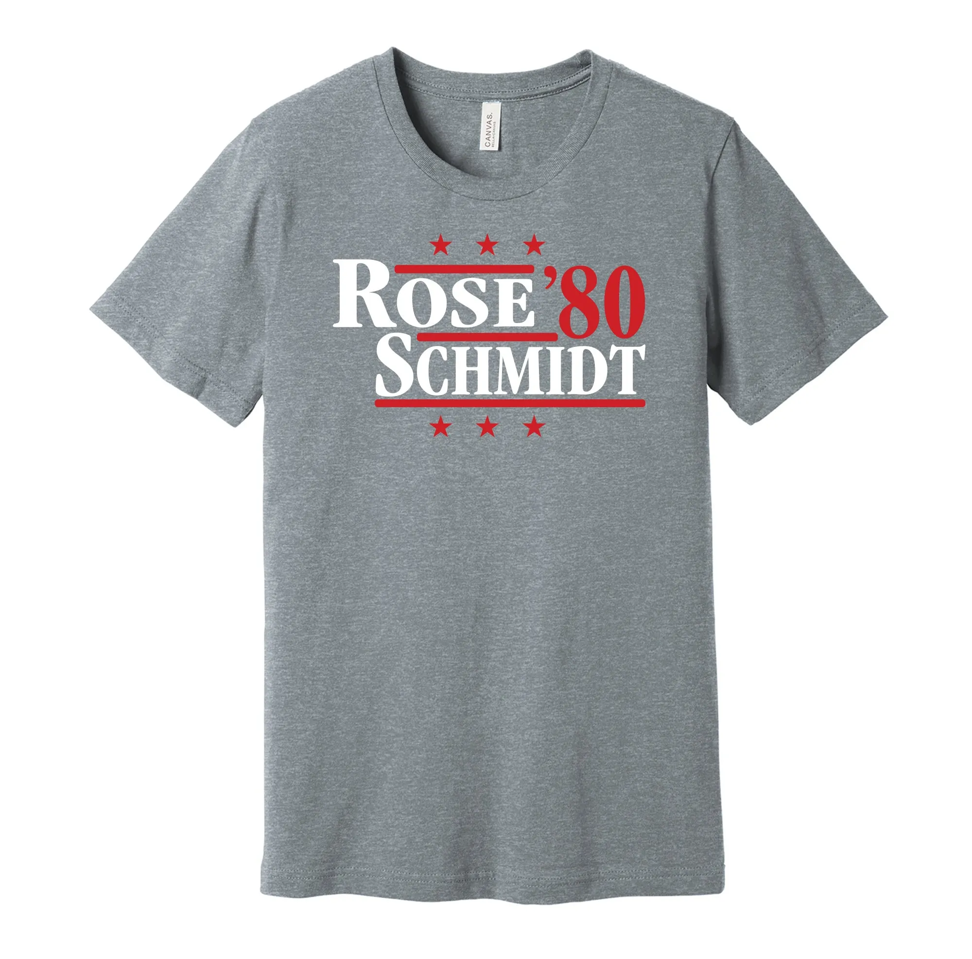 Rose & Schmidt '80 - Philadelphia Baseball Legends Political Campaign Parody T-Shirt - Hyper Than Hype Shirts