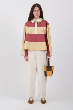 Rugby Shirt in Rhubarb, Custard & Ivory