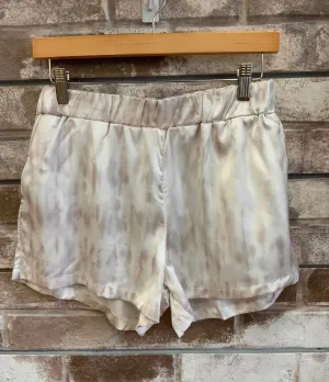 Satin Khaki Tie Dye Shorts