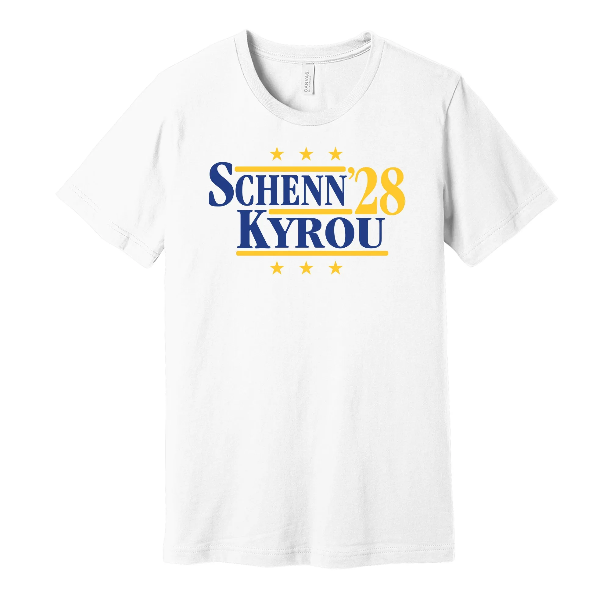 Schenn & Kyrou '28 - St Louis Hockey Legends Political Campaign Parody T-Shirt - Hyper Than Hype Shirts