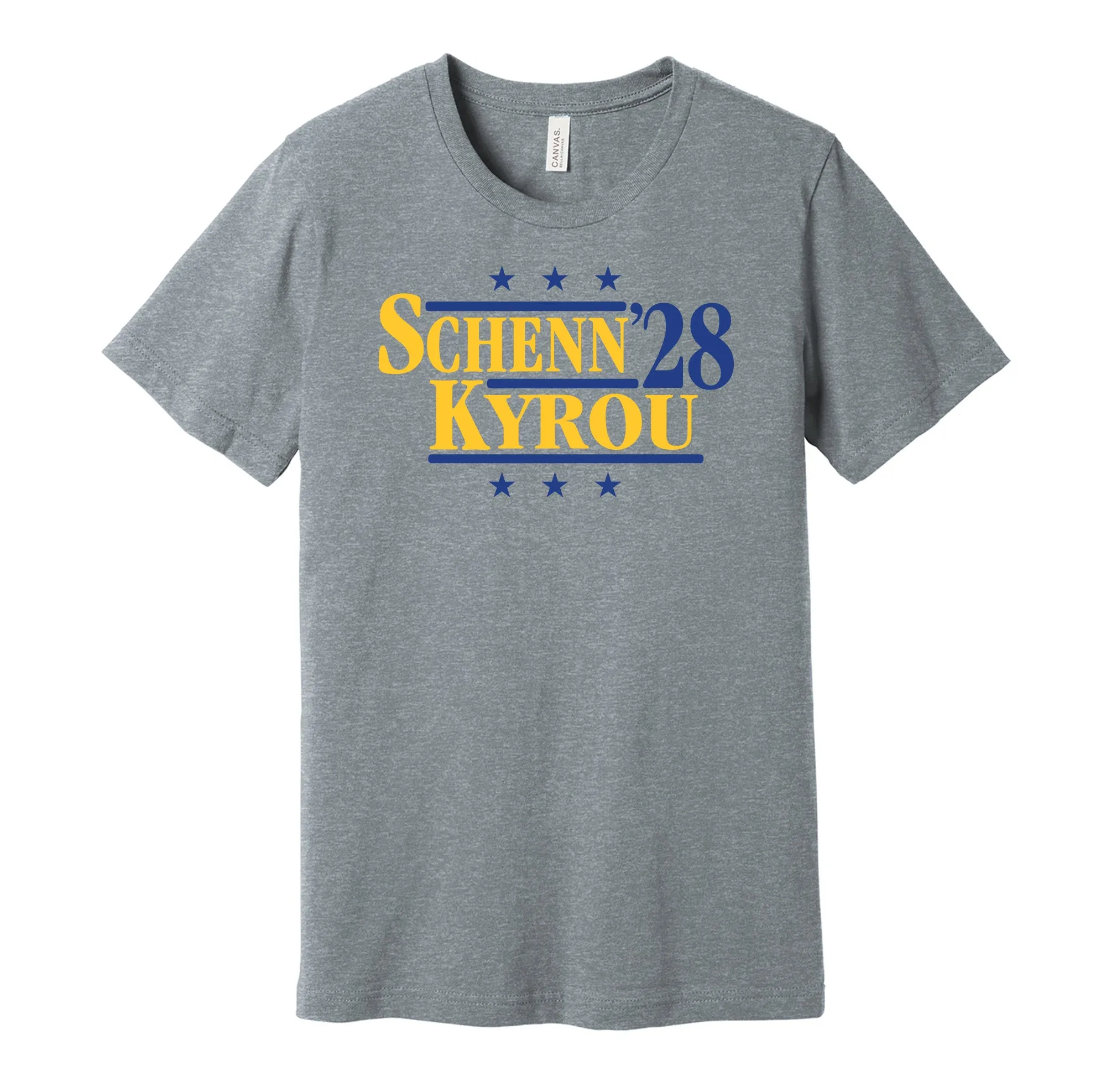 Schenn & Kyrou '28 - St Louis Hockey Legends Political Campaign Parody T-Shirt - Hyper Than Hype Shirts