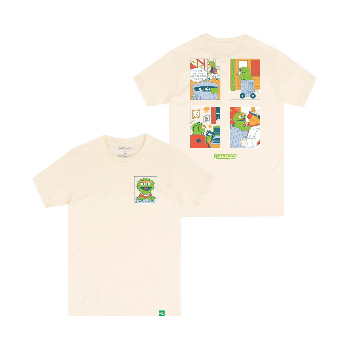 Sesame Street Oscar Life T-Shirt - Ivory