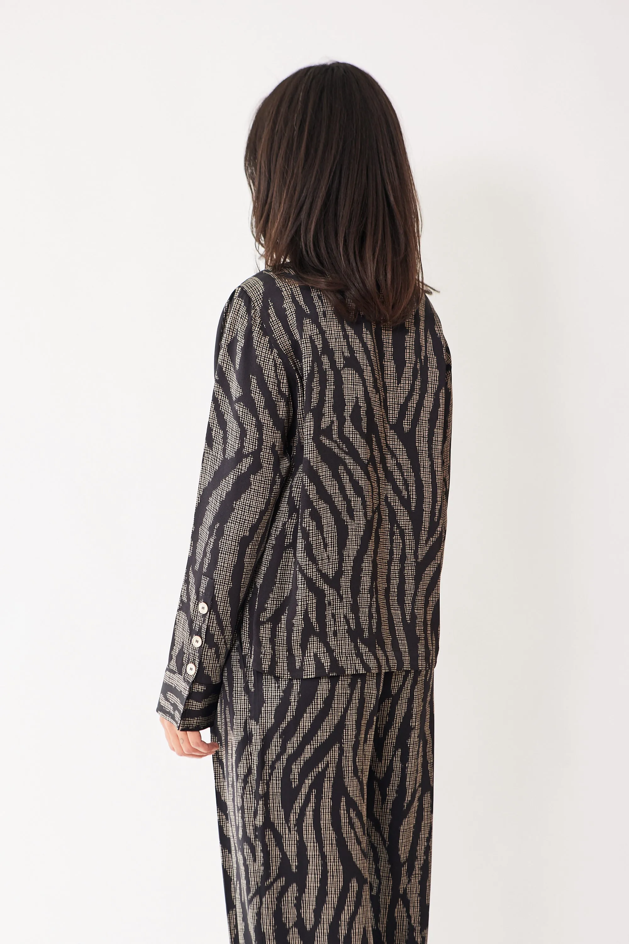 Seventy Zebra Crosshatch PJ Blouse
