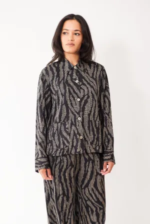 Seventy Zebra Crosshatch PJ Blouse