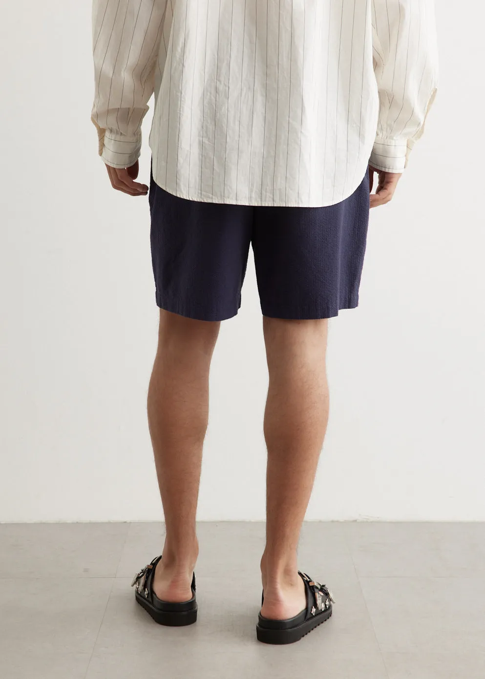 Smokestack Seersucker Boxy Shorts