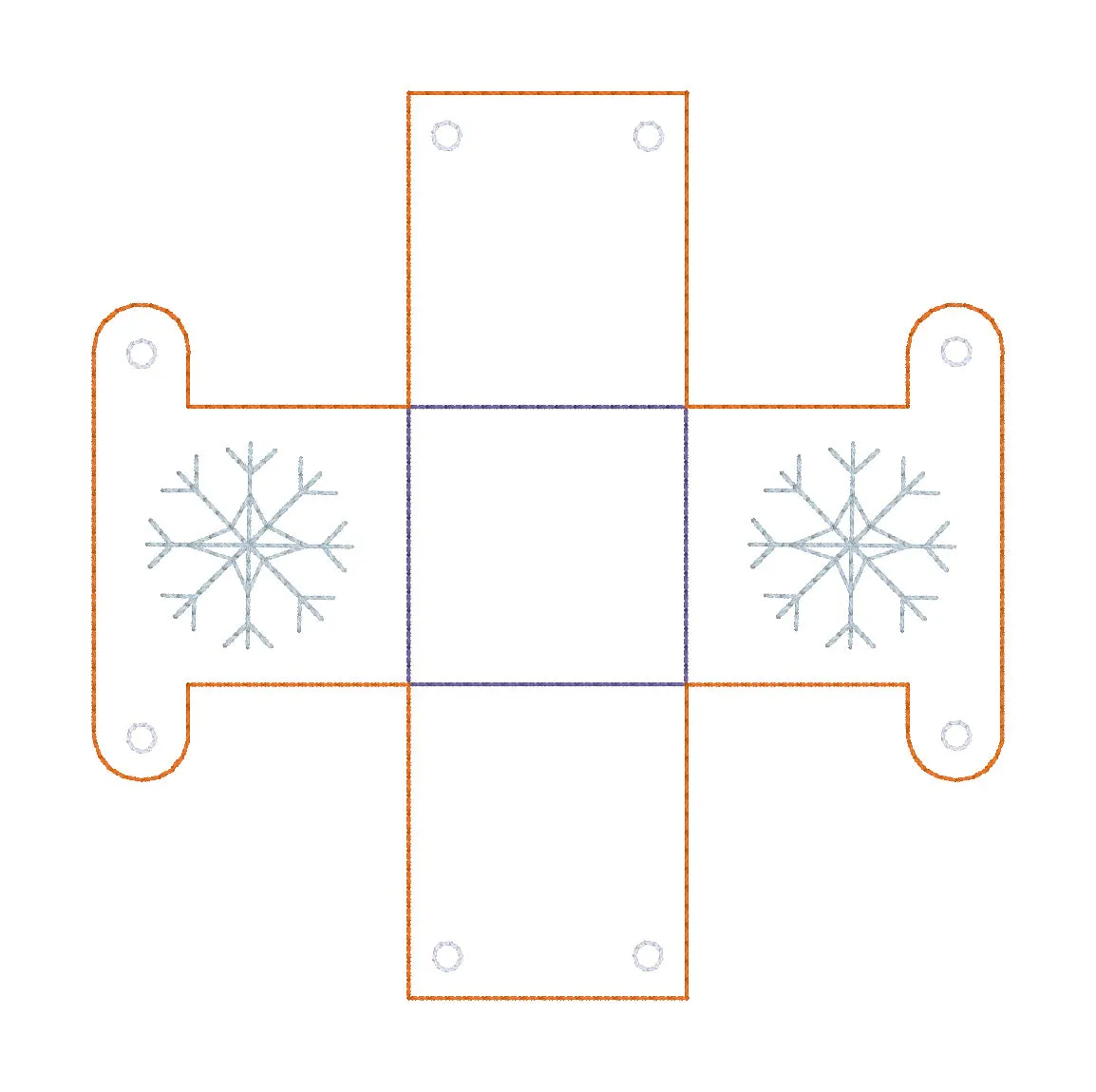 Snowflake Tea Light Holder machine embroidery file (includes 2 sizes) DIGITAL DOWNLOAD