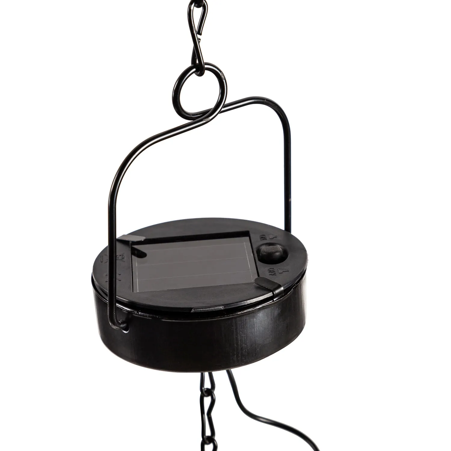 Solar Drip Light Hanging Garden Décor with Icon, Dragonfly,7.09"x7.09"x29.13"inches