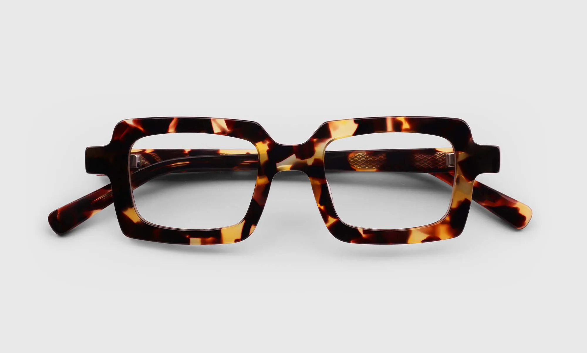 Square Root Color 18 - Tortoise Crystal Front and Temples
