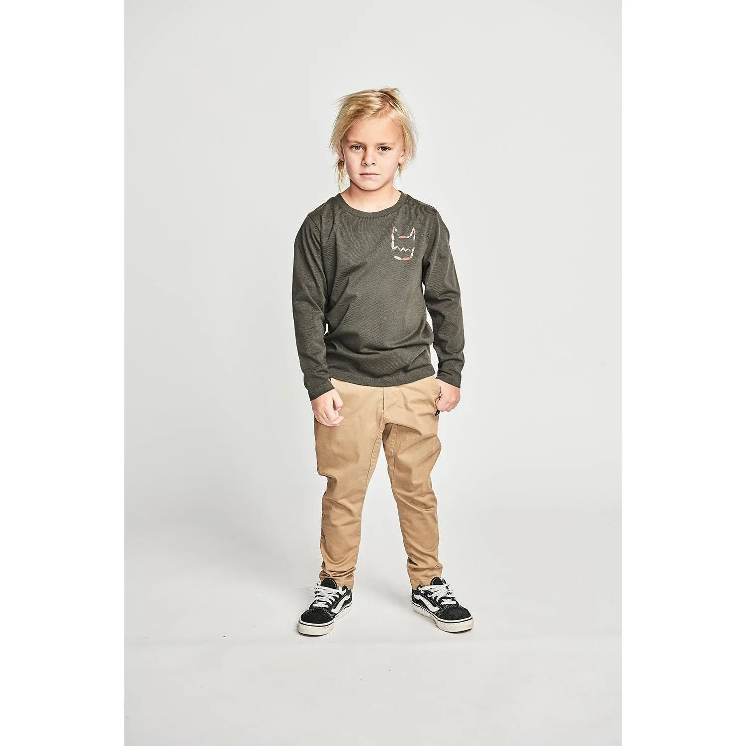 Stickface Ls Tee - Soft Black