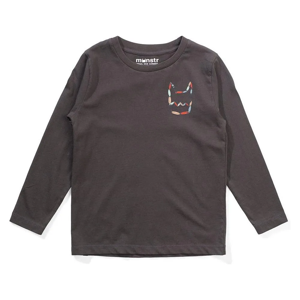 Stickface Ls Tee - Soft Black