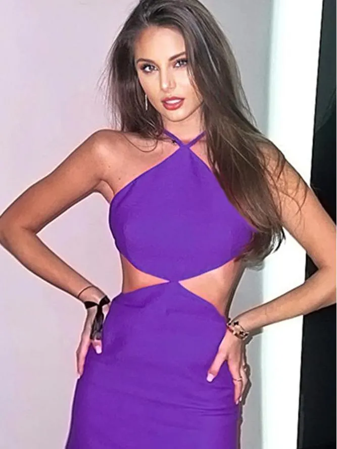 Summer Style  Backless Cut Elegant Evening Party Dress