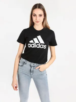 T-SHIRT ADIDAS DONNA MAGLIETTA TRAINING FITNESS LOUNGEWEAR ESSENTIALS LOGO BLACK
