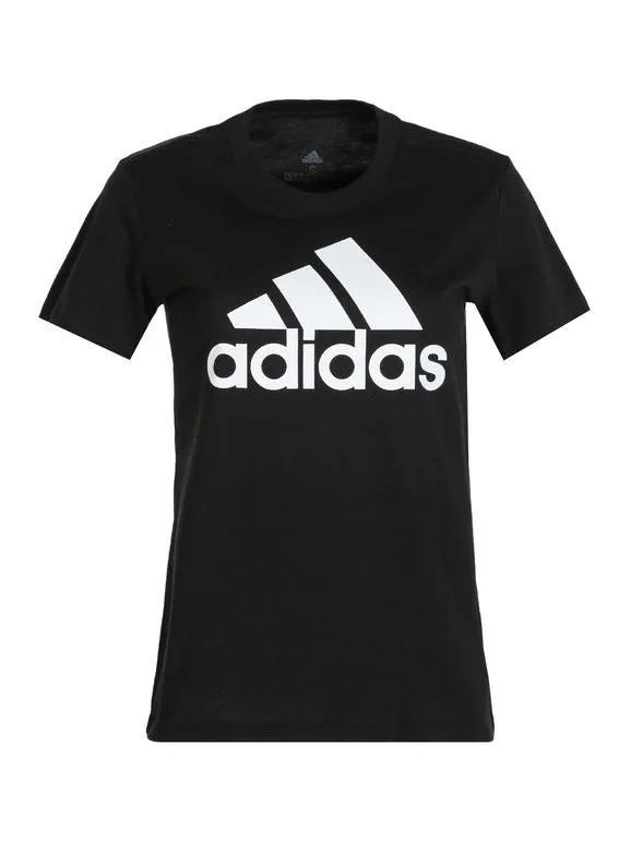 T-SHIRT ADIDAS DONNA MAGLIETTA TRAINING FITNESS LOUNGEWEAR ESSENTIALS LOGO BLACK