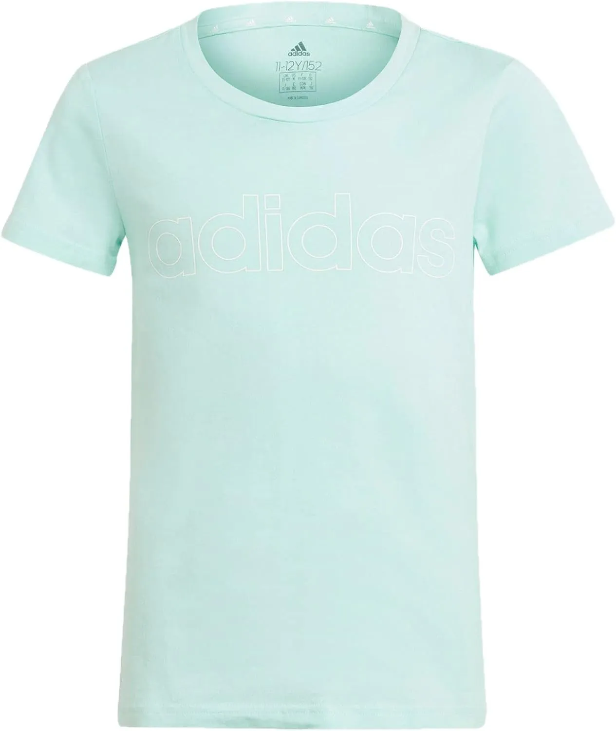 T-SHIRT MAGLIA BIMBO BIMBA ADIDAS LOGO BAMBINO JUNIOR AZZURRA