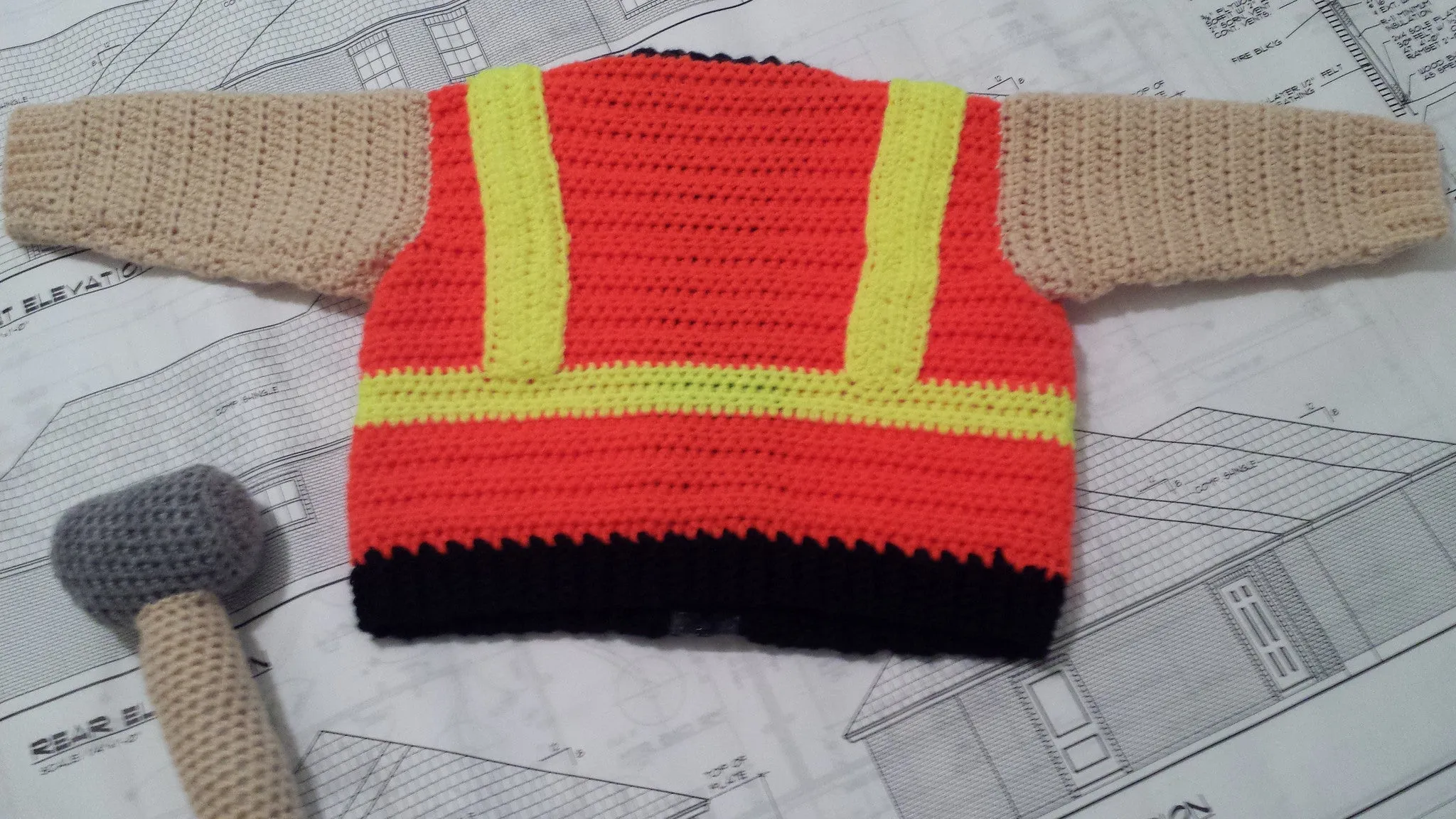 Take Baby to Work Day Sweaters - Skilled Trades Edition Crochet Patterns Ebook - Chef, Construction Worker, Auto Mechanic