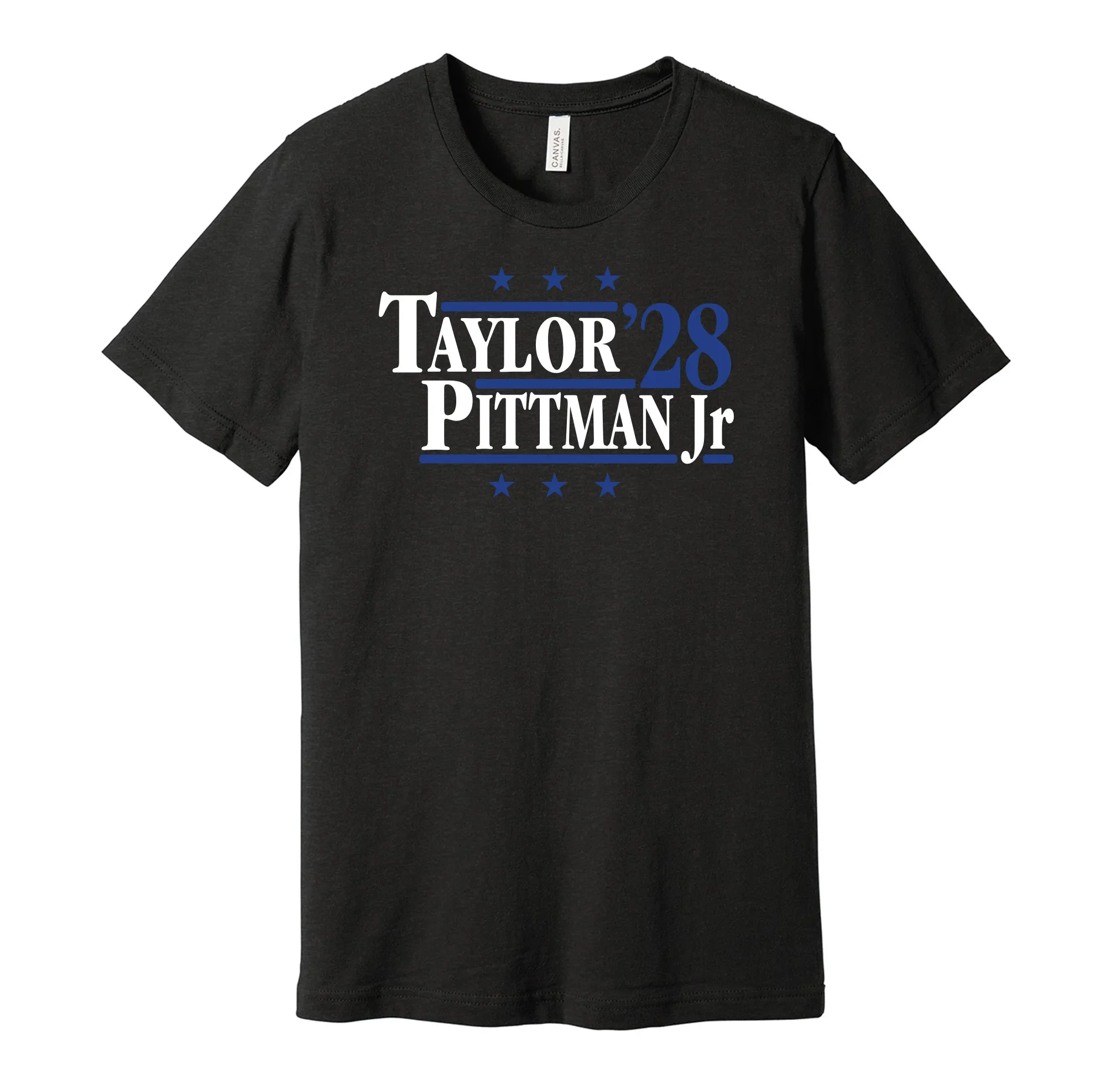 Taylor & Pittman Jr '28 - Indianapolis Football Legends Political Campaign Parody T-Shirt - Hyper Than Hype Shirts