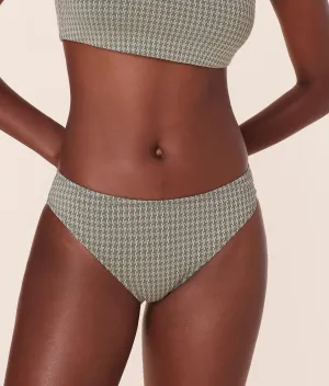 The Classic Bikini Bottom - Houndstooth - Seagrass