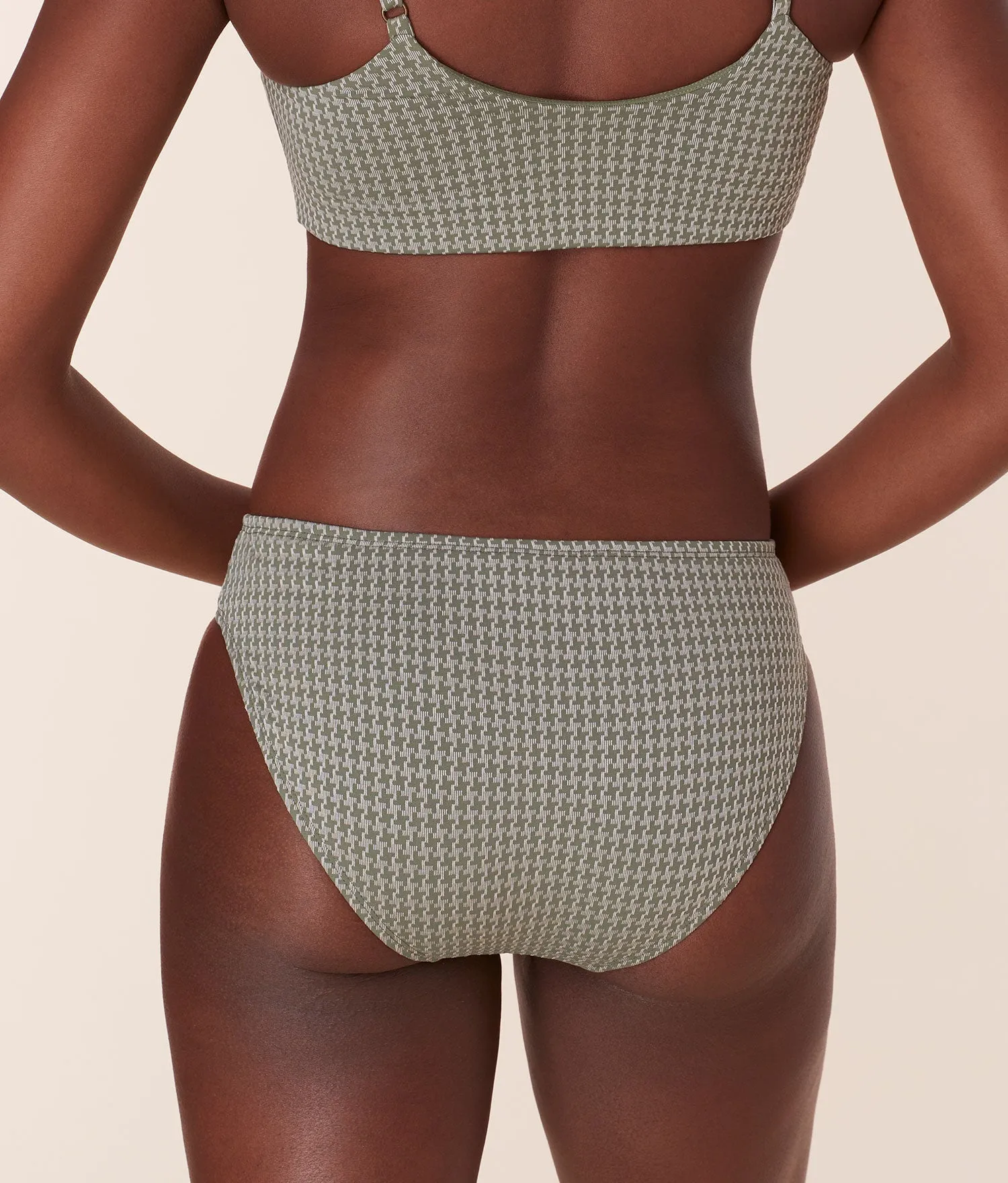 The Classic Bikini Bottom - Houndstooth - Seagrass
