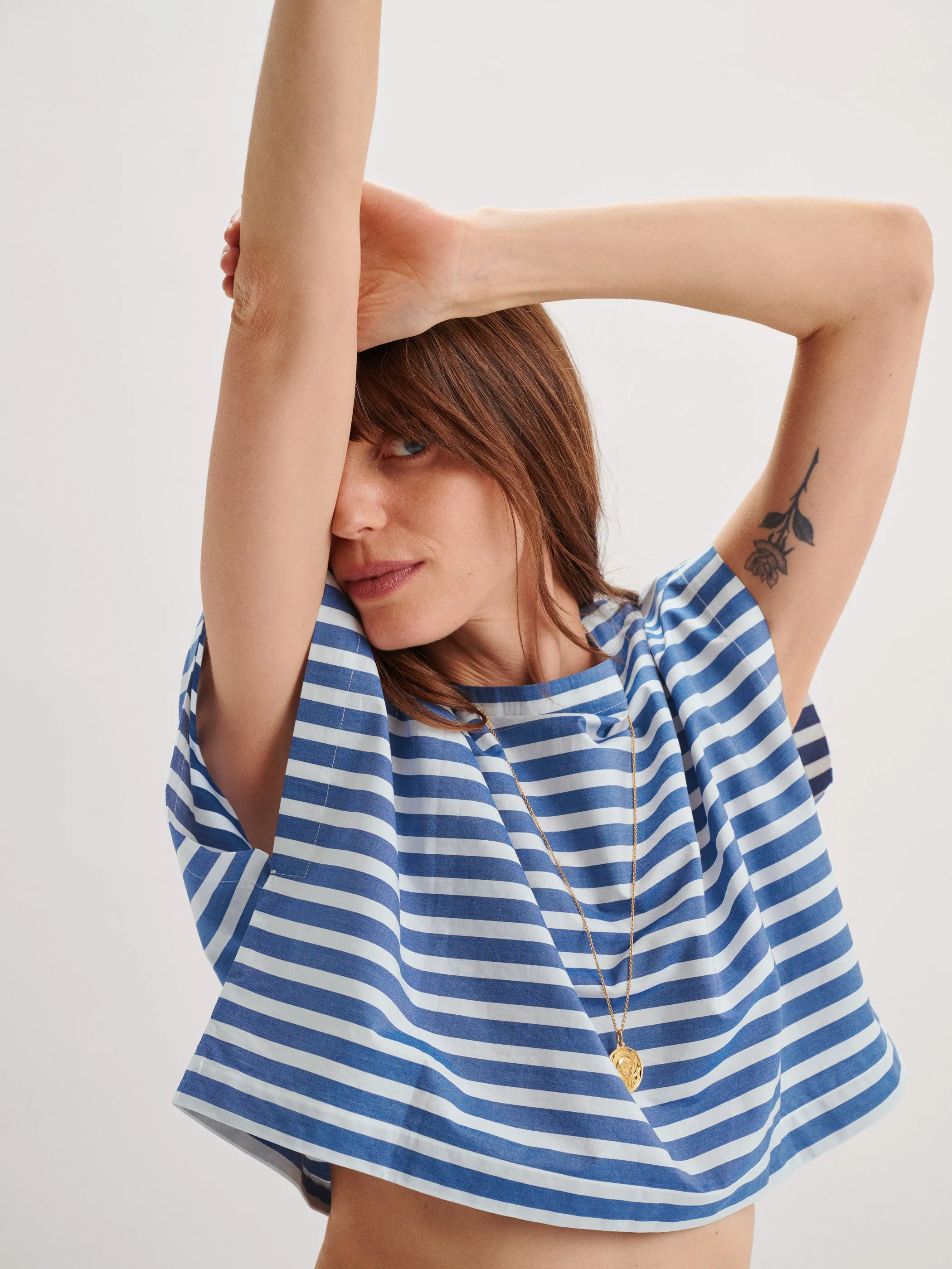 The Kori Crop Top in Cotton Poplin