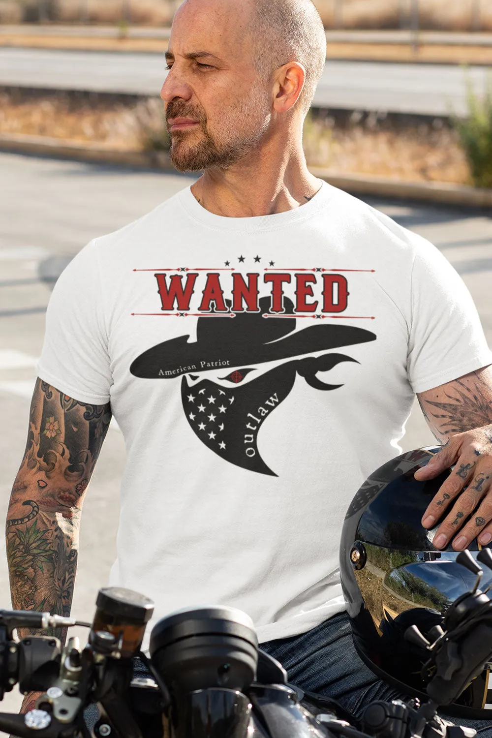 The Outlaw Men's Patriotic Lifestyle T Shirt Made in America