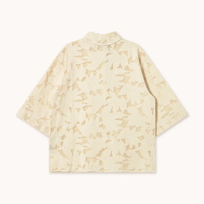 The Tiny Big Sister - Guipure shirt - light cream